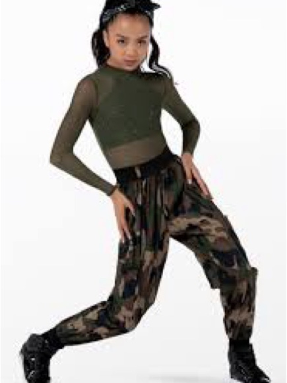 Weissman Olive Camo Dance Jogger Pants